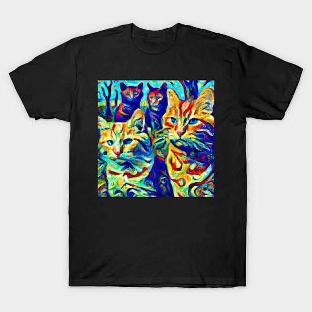 van Gogh's Cats T-Shirt by sk99